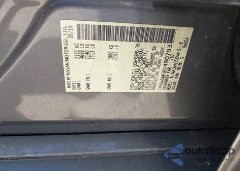 2014 Nissan Maxima S/Sv from USA, damaged, VIN 1N4AA5AP1EC490793